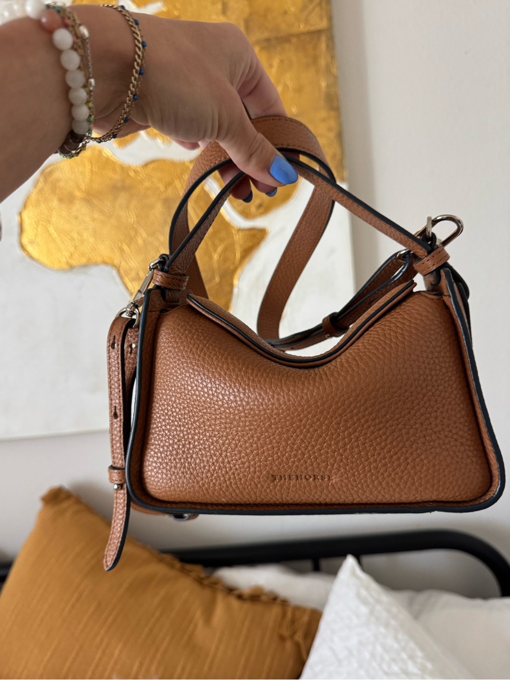 The Horse Tan Pebbled Leather Mini Clementine Bag